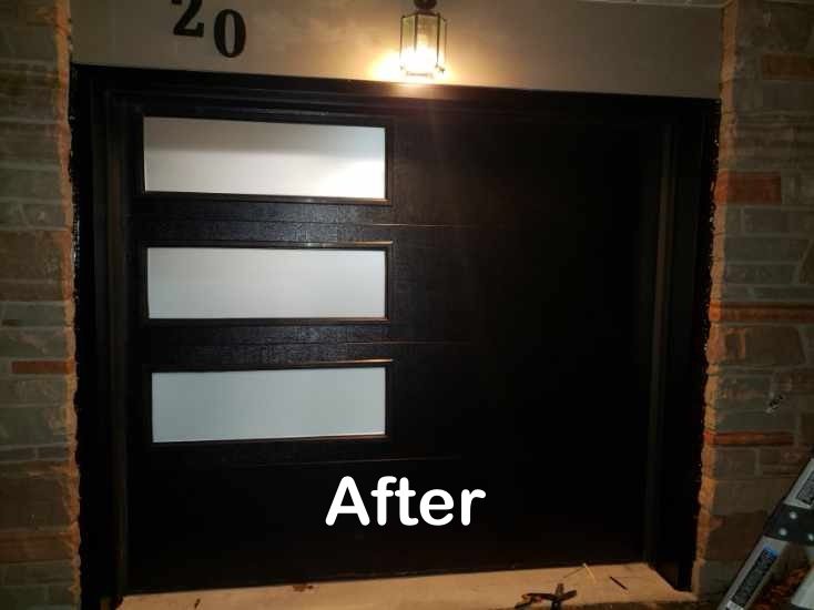 New entry & surround - Rebuilt opening · Modern door