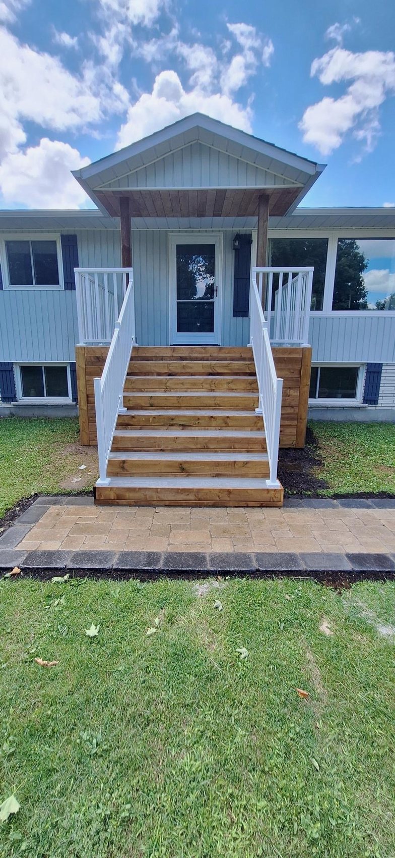 Front porch rebuild - New steps · Clean symmetry